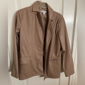 And Now This tan blazer